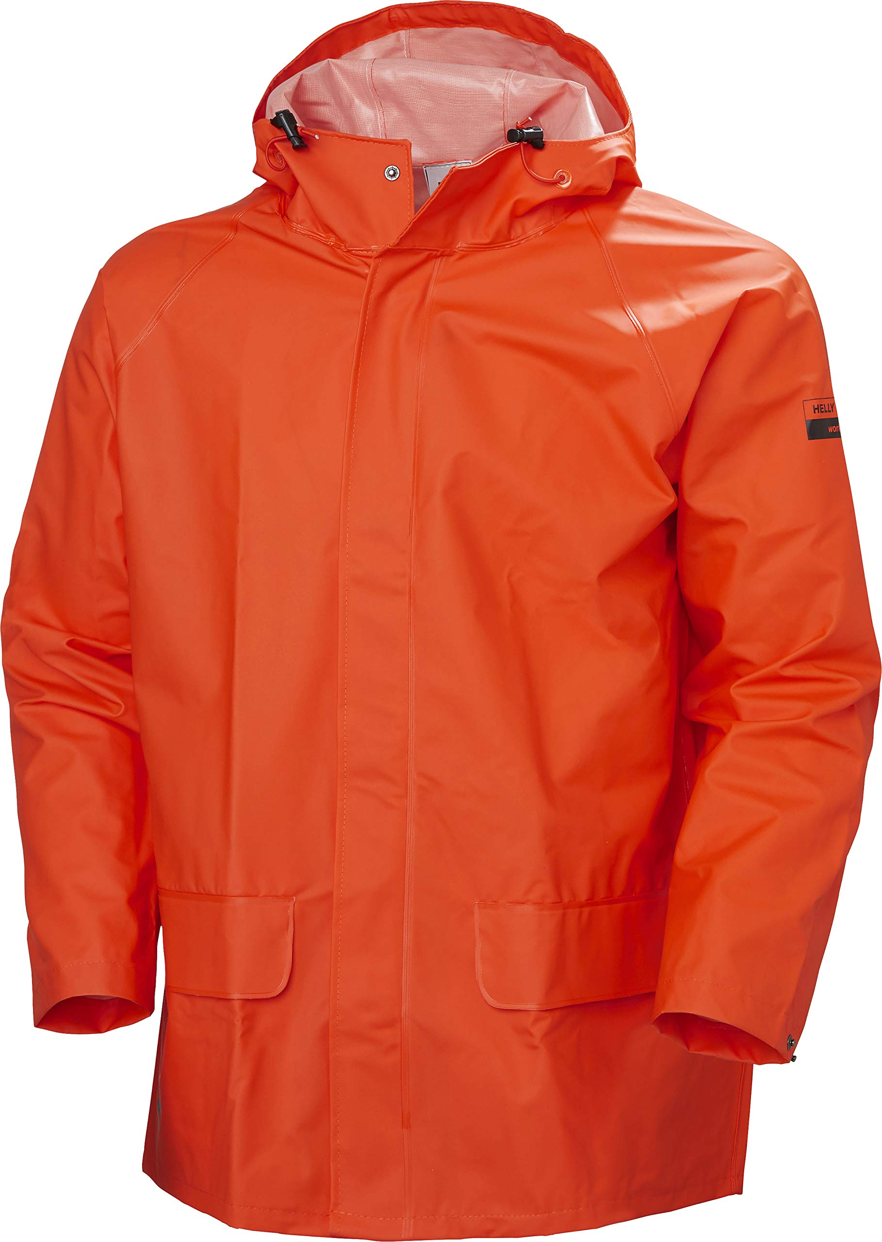 Helly-Hansen Workwear Mandal Adjustable Waterproof Jackets for Men - Heavy Duty Comfortable PVC-Coated Protective Rain Coat
