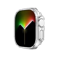 Case for Apple Watch Band Ultra 49mm Hard PC Protective Cover Hollow Frame Bumper for iwatch Series Ultra 49mm Protective Case (Color : Transparent, Size : Ultra 49mm)
