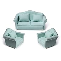 Two Single Sofa and ONE Double Sofa Dollhouse Couch Set