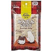 Carita #08029 Kalita Coffee Filters, Easy Drip, 30 Count, Brown
