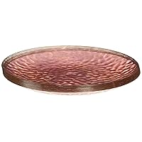 Organic Hammered Pink With Gold Rim Plates - 10 Count, 10