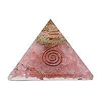Large Orgone Pyramid | Rose Quartz Pyramid Crystal | Orgonite Pyramid | Organ Pyramids Positive Energy Healing