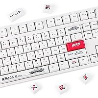 RUNJRX 108 Keys Japanese Keycaps Initial D PBT Sublimation Keycap Cherry Profile for Mechanical Keyboard