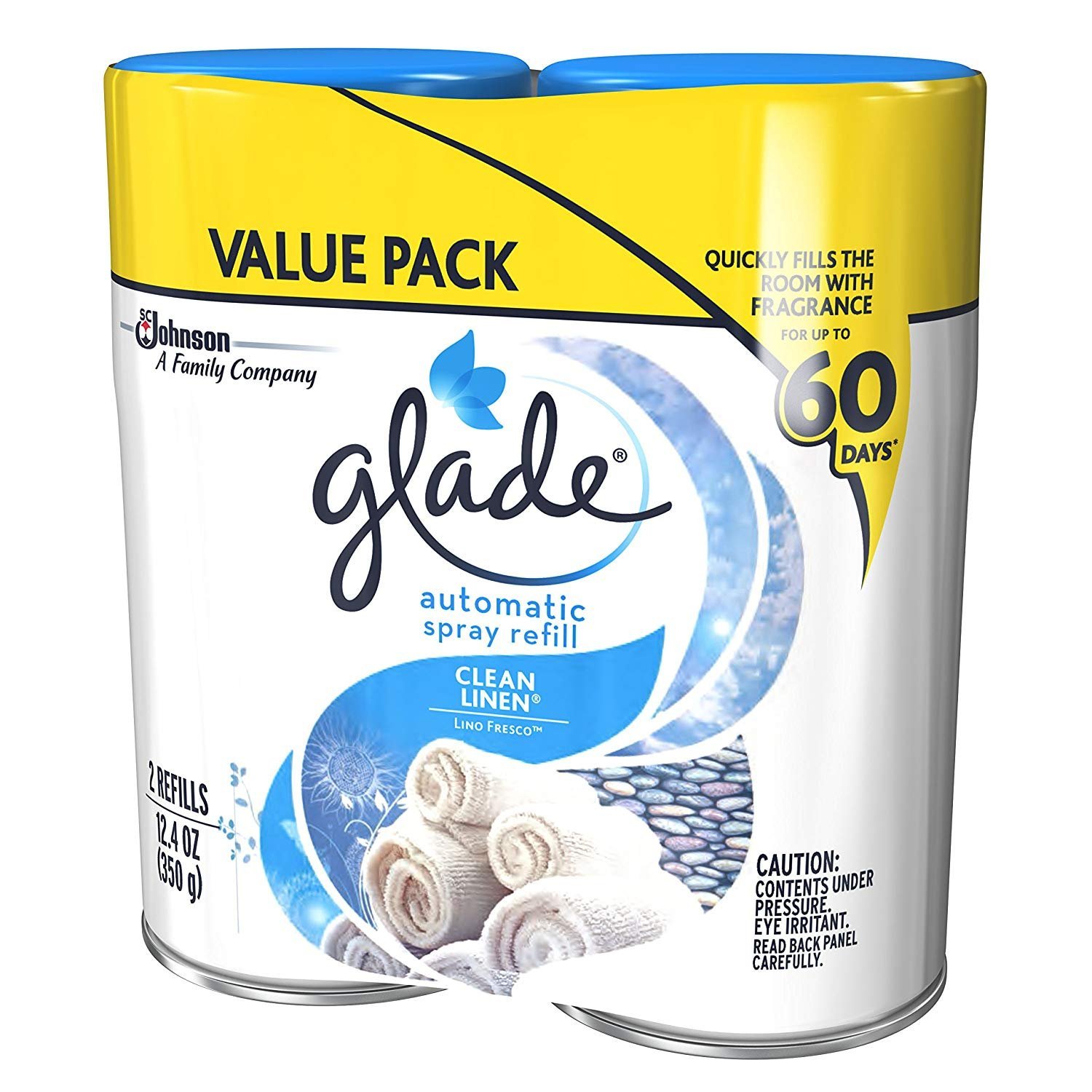 Glade Automatic Spray Air Freshener, Clean Linen Scent, 6.2 Ounce (Pack of 6)