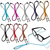 YGDZ Eyeglass Strap, 8pcs Leather Eye Glasses Strap String Adjustable Eyeglass Chain Lanyard Eyewear Retainers, Sport Sunglass Glasses Holder Strap for Men Women