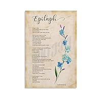 Epitaph Poem by Merrit Malloy When I Die Give Me Away Poster 2 Canvas Painting Wall Art Poster for Bedroom Living Room Decor 08x12inch(20x30cm) Unframe-style
