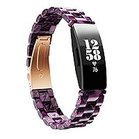 Compatible with Fitbit Inspire 2 Band/Inspire/Inspire HR Bands Women Girls, Slim Resin Watch Band Replacement Adjustable Wristband for Fitbit Inspire 2, Purple