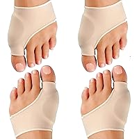 Bunion Corrector and Bunion Relief Sleeve with Gel Relief Pads, 2 Pair Orthopedic Bunion Corrector Brace Protector Bootie Toe Separator for Women Hallux Valgus (2 Pack Bunion Pads With Gel)
