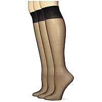 Berkshire Womens 3-pair-pack Queen Size Ultra Sheer Knee Highs With Sandalfoot Toe