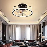 Fan Lights, Ceilifan with Lighting,Led Ceilifan Lights 360°Shakihead Mute Fan Ceilingp for Liviroom Bedroom Diniroom/Black