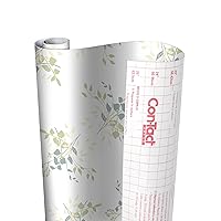 Creative Covering, Self-Adhesive Shelf Liner, Multi-Purpose Vinyl Roll, Easy to Use and Apply, 18'' x 16', Aspen Aloe