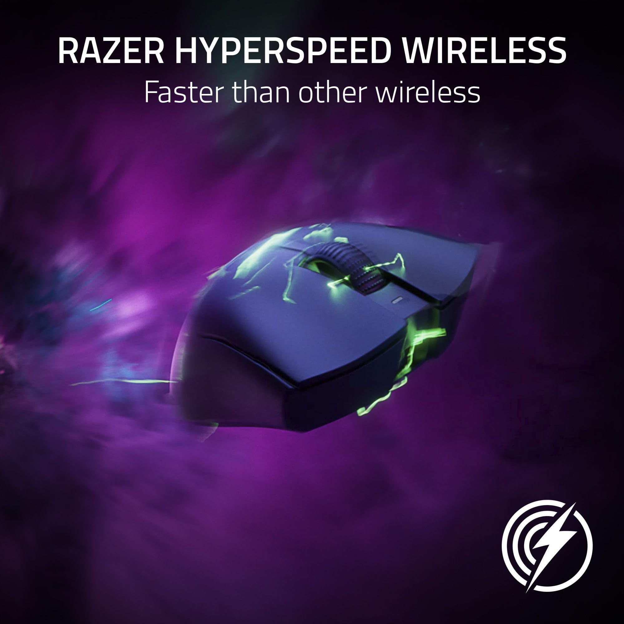 Razer DeathAdder V3 Pro Wireless Gaming Mouse + HyperPolling Wireless Dongle: 63g Lightweight - Optical Switches Gen-3 - Focus Pro 30K Optical Sensor - 5 Programmable Buttons - 90 Hr Battery - Black