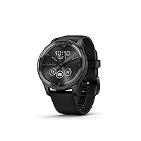 Garmin vívomove Trend, Stylish Hybrid Smartwatch, Long-Lasting Battery Life, Dynamic Watch Hands and Touchscreen Display, French Gray