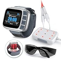 Red Light Therapy Wrist Watch, Low Intensity Acupuncture Infrared Light for Knee Shoulder Body Rhinitis Pain Relief, 4 Power Mode/ 4 Timer, 650nm and 808 nm Wavelength