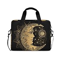 ALAZA Boho Crescent Moon Sun Mandala Laptop Case Bag Sleeve Portable Crossbody Messenger Briefcase w/Strap Handle, 13 14 15.6 inch