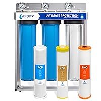EXPRESS WATER 3-Stage Heavy Metal and Anti-Scale Water Filtration System, Stainless Steel, 100K Gallons
