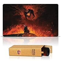 The Shadow and The Flame (Stitched) - MTG Playmat by Anato Finnstark, LOTR Lord of The Rings - Compatible with Magic The Gathering Playmat - Play MTG, YuGiOh, TCG - Original Designs