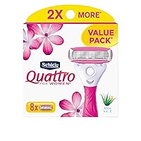 Schick Quattro For Women, Womens Razor Refllls Value Pack - 8 Count