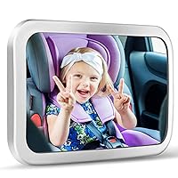 Shynerk Baby Car Mirror in Rear Facing Seat, 100% Shatter-Proof Acrylic Car Mirror for Baby, Easily to Observe Baby's Every Move