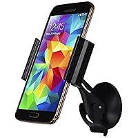 Smart Clip Universal Car Mount Holder for iPhone 6 (4.7)/ 5s/ 5c/4s, Galaxy S4/S3//S2. HTC One and 6-Inch Device - Retail Packaging - Black