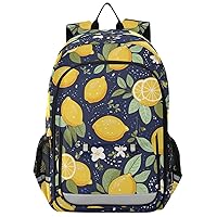 ALAZA Yellow Lemon Blue Background Backpack Bookbag Laptop Notebook Bag Casual Travel Daypack for Women Men Fits15.6 Laptop