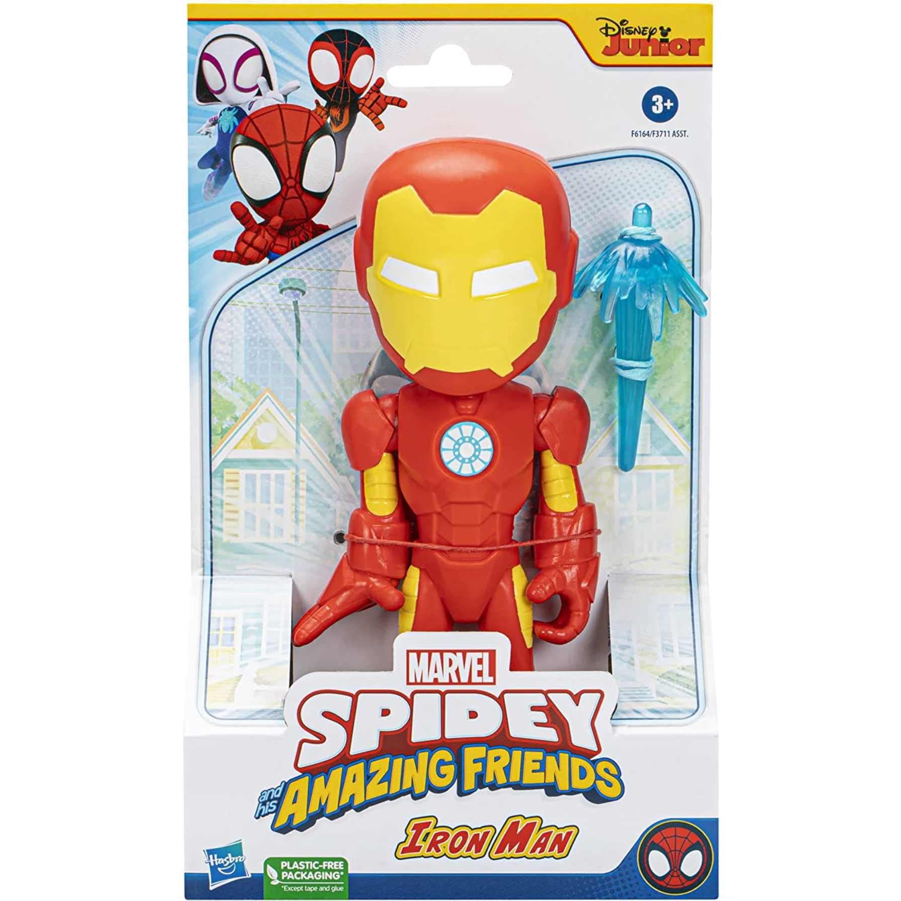 Playskool Marvel Spidey and His Amazing Friends Supersized Iron Man Action Figure, 9-Inch Avengers Action Figures, Preschool Toys, Super Hero Toys for 3 Year Old Boys and Girls and Up