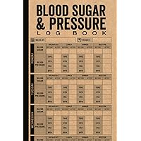 Blood Sugar & Pressure Log Book: Daily Glucose and BP Tracker Journal Blood Sugar & Pressure Log Book: Daily Glucose and BP Tracker Journal Paperback Hardcover