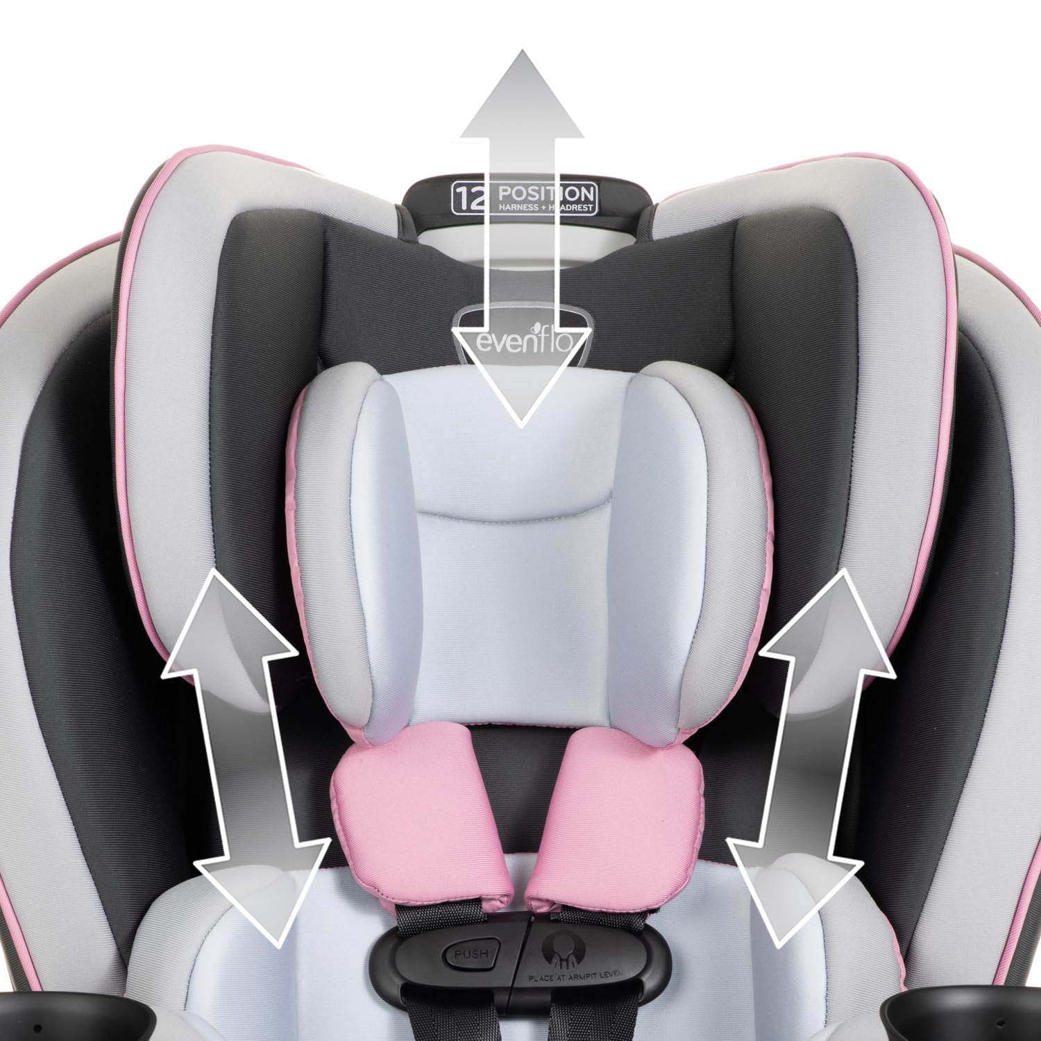 EveryKid 3-in-1 Convertible Car Seat (Oneida Pink)