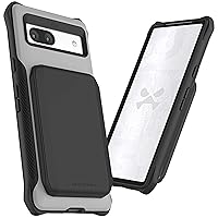 Ghostek EXEC Google Pixel 7a Case Wallet with Detachable Magnetic Credit Card Holder Heavy Duty Drop Protection Supports Wireless Charging Phone Cover Designed for 2023 Google Pixel7a (6.1inch) (Gray)