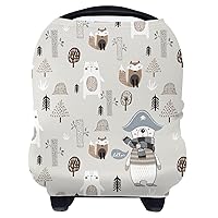 Yoofoss Nursing Cover Breastfeeding Scarf - Baby Car Seat Covers, Infant Stroller Cover, Strechy Carseat Canopy for Boys and Girls (Fox)