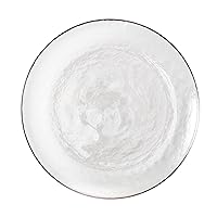 Los Cabos Glass Dinnerware and Drinkware Collection Clear 10.5 Inch Dinner Plate (Set of 4)