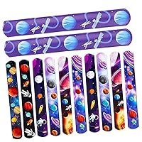 ERINGOGO 36pcs Papa Circle Space Toys for Kids Space Slap Bracelets Creative Slap Bracelets Kids Snap Slip Wristband Bracelets for Kids Slap Bands Kid Gifts Child Pvc Boys Jewelry