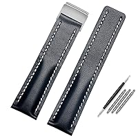 For Breitling Watch Band 22mm 24mm Genuine Leather Strap mens watch cow leather bracelet with Deployment