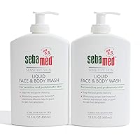 Sebamed Liquid Face & Body Wash Ultra Mild and Gentle Hydrating Cleanser for Normal to Sensitive Skin 13.5 Fluid Ounces (Pack of 2)