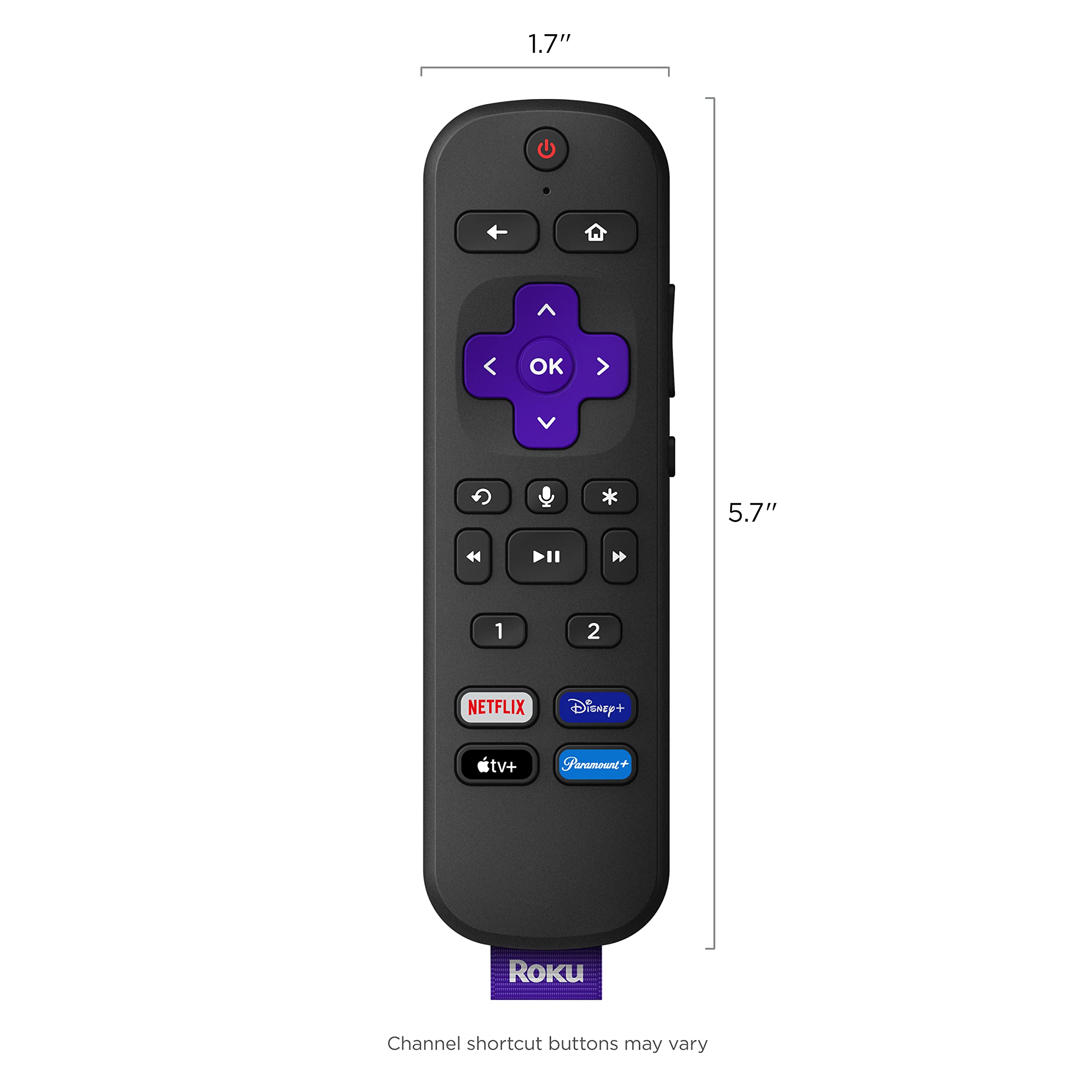 Roku Voice Remote Pro with TV controls | Rechargeable , lost remote finder, private listening , and shortcut buttons for Roku Players, TV, & Streambars
