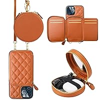 Bocasal A Stylish Crossbody Wallet Case for iPhone 12 Pro Max + A Mini Round Pouch Bag