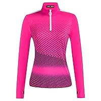 JACK SMITH Women Long Sleeve Workout Shirts Moisture Wicking Golf Shirts with Thumb Holes S-2XL