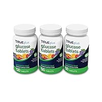TRUEplus® Glucose Tablets, Assorted Flavor (Grape, Raspberry, Orange) - 50ct Bottle – 3 Pack