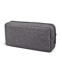 Universal Electronics/Accessories Soft Carrying Case Bag, Durable & Light-Weight,Suitable for Out-Going, Business, Travel and Cosmetics Kit（Dark Gray）