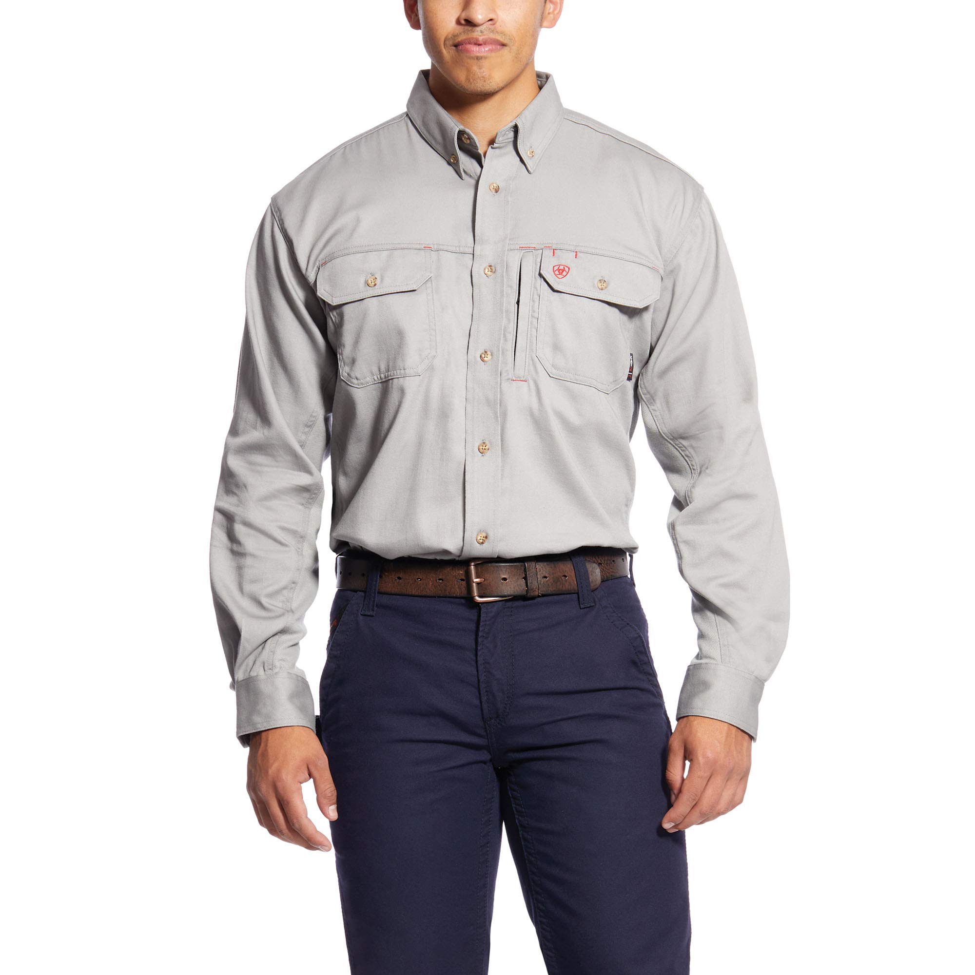 Ariat FR Solid Vent Work Shirt - Men’s Button-Down Long Sleeve Performance Shirt