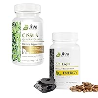Cissus Quadrangularis - 120 Capsules, and Shilajit Supplement - 90 Capsule, Support Normal Bone Health, Immune Support, Digestion & Strong Muscle