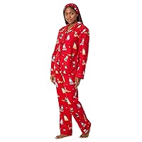 PJ Salvage Women's Loungewear Flannels Pajama Pj Set, Red, X-Large