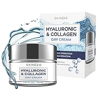 Hyaluronic Acid and Collagen Daily Face Moisturizer - Long-lasting Hydration & Moisture, Anti-aging, Skin Firming Day Cream - Cruelty Free Korean Skin Care For All Skin Types - 1.69 Fl. oz