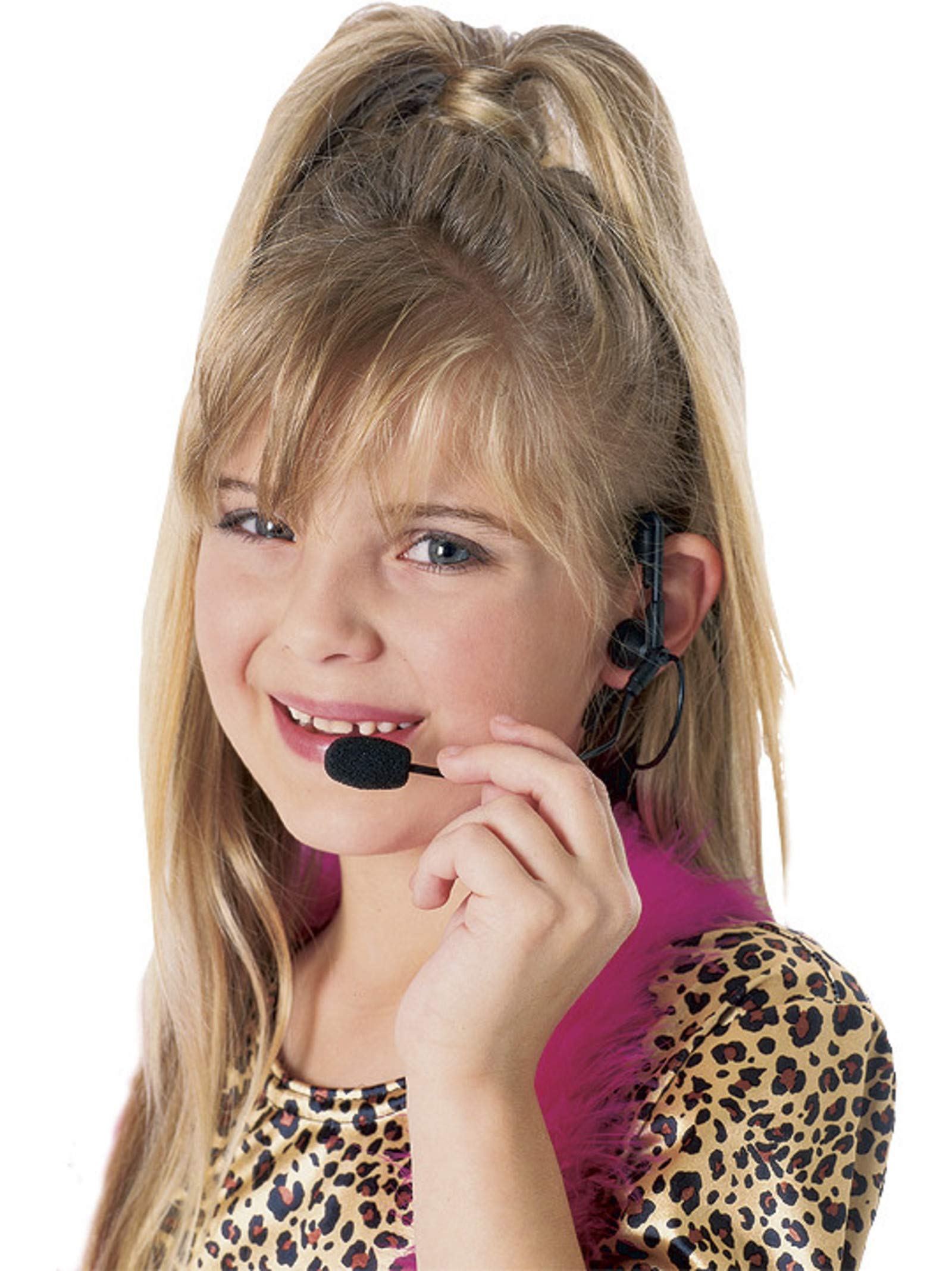 Rubie’s Rock Star Mic/Headset, Microphone Costume Accessory with Glitter Make-Up,Black