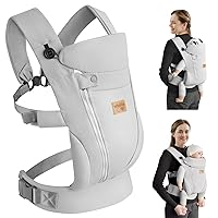 New Upgrade Ergonomic Baby Carrier Newborn Toddler Wrap Carrier,Hands Free Baby Sitting Support Sling,Breathable,Perfect for Infants/Chest Sling for Babies Shower Gift(Light Grey)