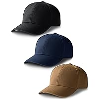 FURTALK Mens Structured Baseball Cap Adjustable Washed Cotton Golf Dad Hat Plain Classic Hats for Men