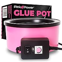 Electric Hot Glue Pot for Crafts w/Adjustable Temp 225-400 F - 160ml Hot Glue Skillet for Crafting - Hot Glue Pots for Crafters - Mini Electric Skillet Hot Glue Stick Glue Pellet Pot