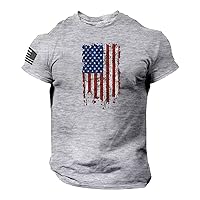 us Flag Tshirt Men American t Shirt Men Muscle Print Shirt Short Sleeve Tshirt Men Crewneck White t Shirts for Men