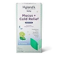 Naturals Baby Mucus and Cold Relief, Nighttime Baby Cold Medicine, Infant Cold and Cough Remedy, Decongestant, 4 Fluid Ounce