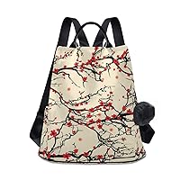 ALAZA Japanese Cherry Blossom Sakura Vintage Backpack Purse for Women Anti Theft Fashion Back Pack Shoulder Bag